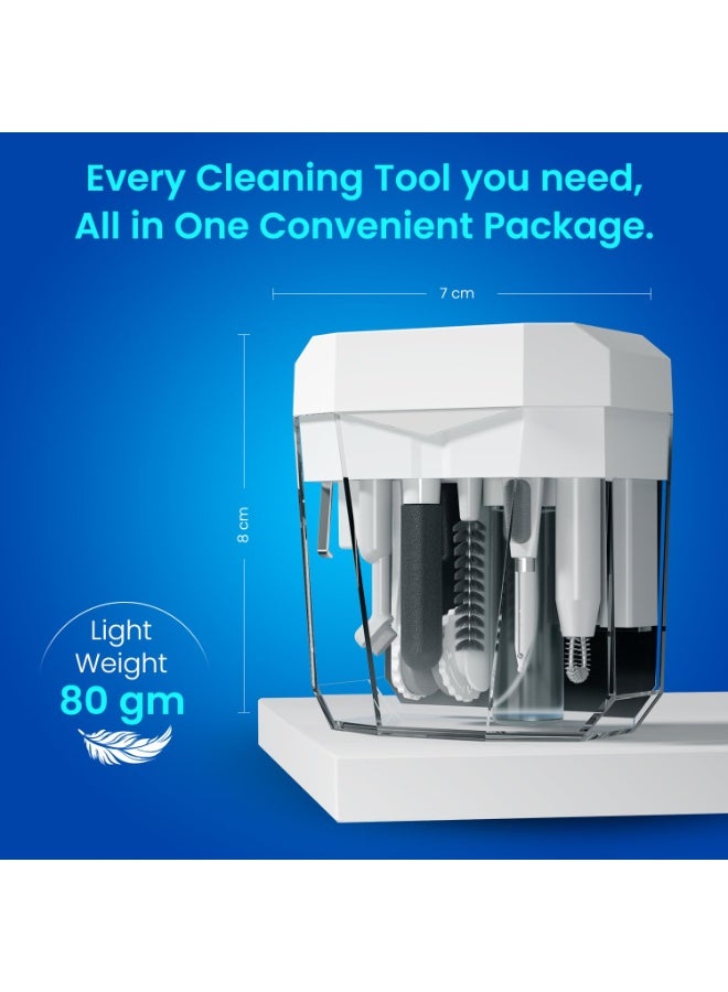 Portronics Clean One 16 in 1 Multipurpose Multipurpose Device Cleaner Cleaning Kit for Laptops, Smartphones, Keyboards, Desktop, Earphones & Earbuds, Light Weight (White) - Image 3